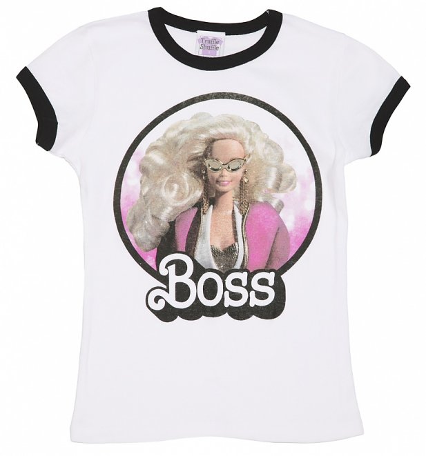 Women's Barbie Boss Ringer T-Shirt Women's Barbie Boss Ringer T-Shirt