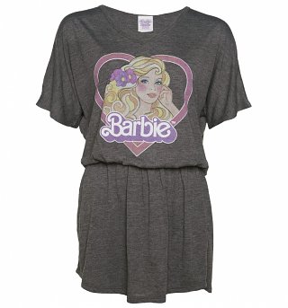 Ladies Barbie Heart T-Shirt Flowy V-Neck Dress Ladies Barbie Heart T-Shirt Flowy V-Neck Dress