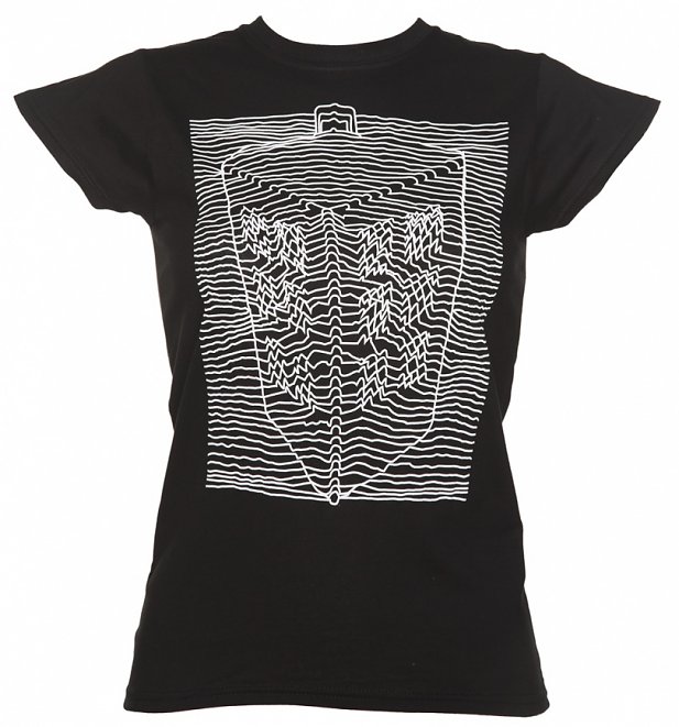 Women's Black Doctor Who TARDIS Wave T-Shirt Women's Black Doctor Who TARDIS Wave T-Shirt