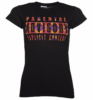 Women's Black Parental Advisory Tie Dye Logo T-Shirt Women's Black Parental Advisory Tie Dye Logo T-Shirt