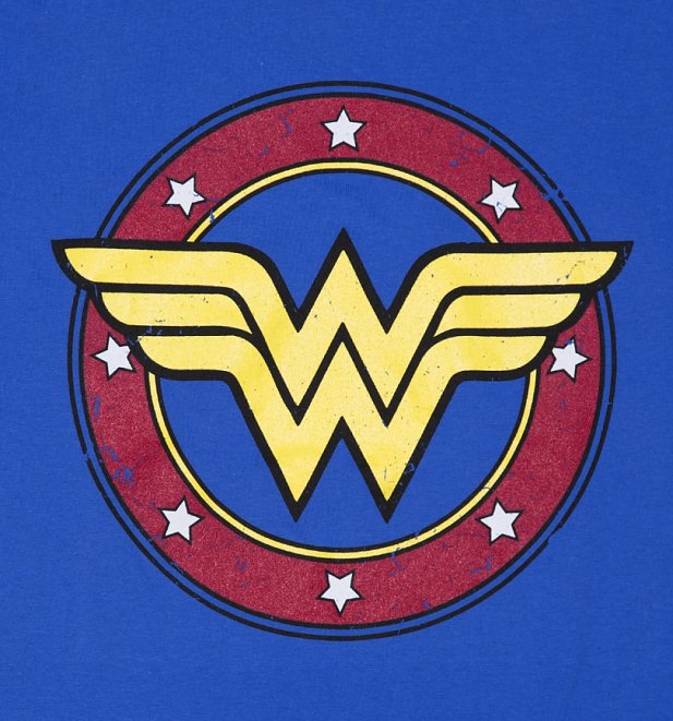 Women's Blue Wonder Woman Circle Logo T-Shirt Women's Blue Wonder Woman Circle Logo T-Shirt