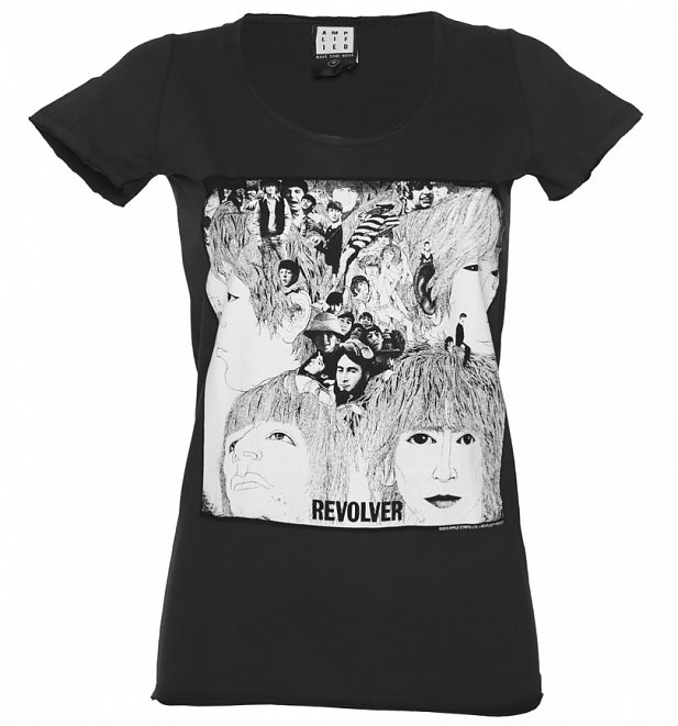 Women's Charcoal Beatles Revolver T-Shirt from Amplified Women's Charcoal Beatles Revolver T-Shirt from Amplified