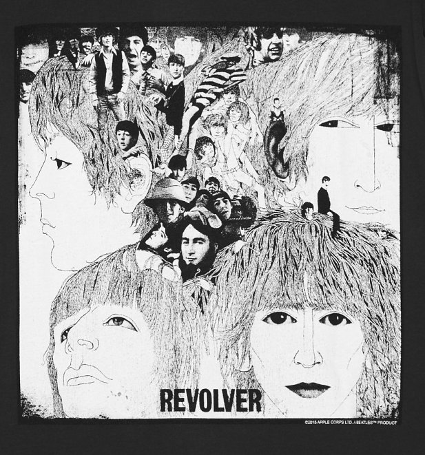 Women's Charcoal Beatles Revolver T-Shirt from Amplified Women's Charcoal Beatles Revolver T-Shirt from Amplified