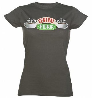 Women's Charcoal Central Perk Friends T-Shirt Women's Charcoal Central Perk Friends T-Shirt