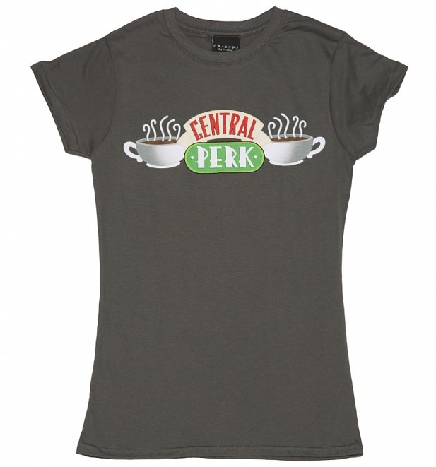 Women's Charcoal Central Perk Friends T-Shirt Women's Charcoal Central Perk Friends T-Shirt