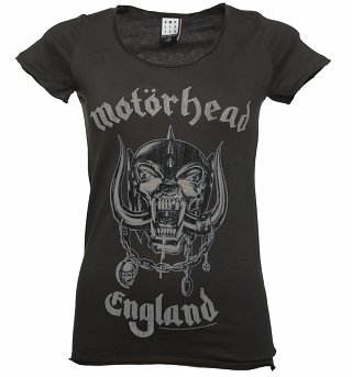 Women's Charcoal Motorhead England T-Shirt from Amplified Women's Charcoal Motorhead England T-Shirt from Amplified