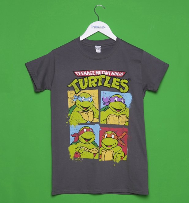 Women's Charcoal Teenage Mutant Ninja Turtles Boyfriend T-Shirt Women's Charcoal Teenage Mutant Ninja Turtles Boyfriend T-Shirt