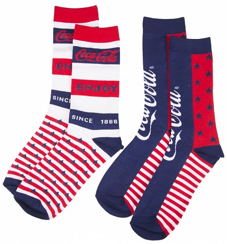Women's Coca-Cola Americana 2pk Socks Women's Coca-Cola Americana 2pk Socks