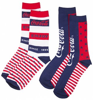Women's Coca-Cola Americana 2pk Socks Women's Coca-Cola Americana 2pk Socks