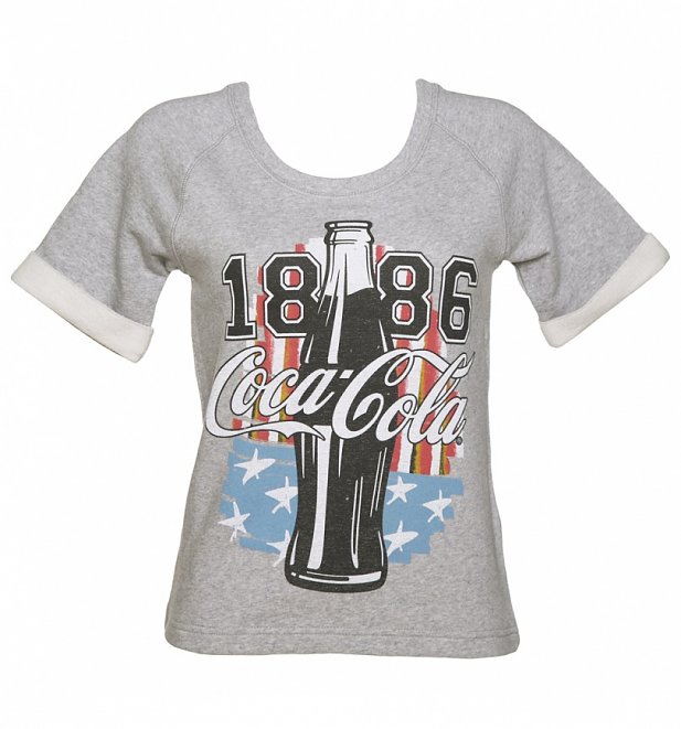 Women's Coca-Cola US Flag Short Sleeve Sweater Women's Coca-Cola US Flag Short Sleeve Sweater