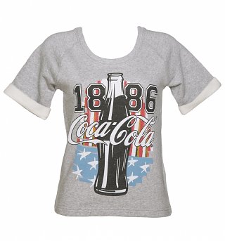 Women's Coca-Cola US Flag Short Sleeve Sweater Women's Coca-Cola US Flag Short Sleeve Sweater