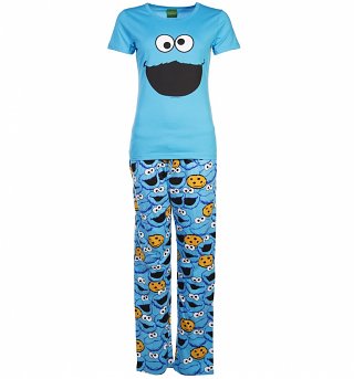 Women's Cookie Monster Sesame Street Pyjamas Women's Cookie Monster Sesame Street Pyjamas