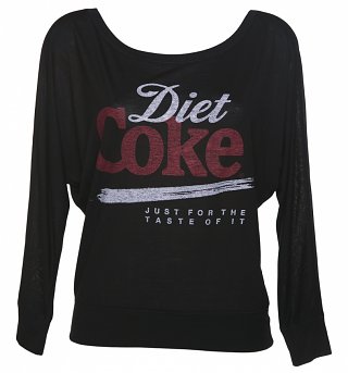 Women's Diet Coke Just For The Taste Of It Long Sleeve Off Shoulder Tee Women's Diet Coke Just For The Taste Of It Long Sleeve Off Shoulder Tee