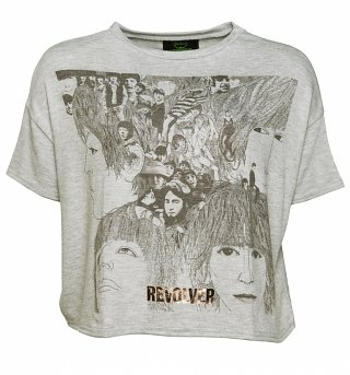 Women's Grey Marl Beatles Revolver Slouchy T-Shirt Women's Grey Marl Beatles Revolver Slouchy T-Shirt
