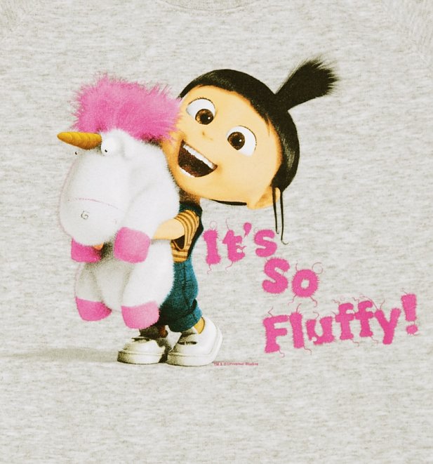 Women's Grey Marl It's So Fluffy Minions Sweater Women's Grey Marl It's So Fluffy Minions Sweater
