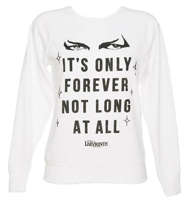 Women's Labyrinth It's Only Forever Not Long At All Sweater Women's Labyrinth It's Only Forever Not Long At All Sweater
