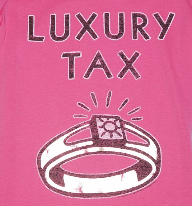 Women's Monopoly Luxury Tax Foil Print Scoop Neck T-Shirt Women's Monopoly Luxury Tax Foil Print Scoop Neck T-Shirt