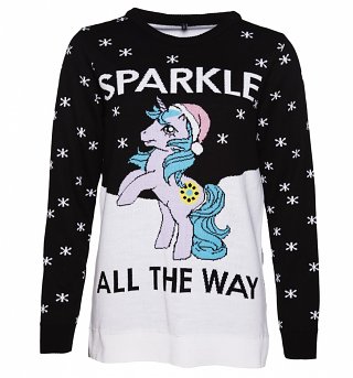 Women's My Little Pony Sparkle All The Way Knitted Christmas Jumper Women's My Little Pony Sparkle All The Way Knitted Christmas Jumper