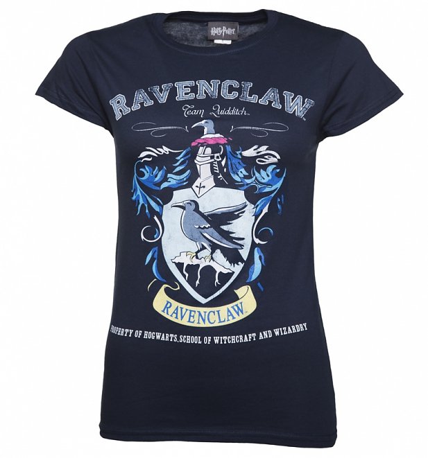 Women's Navy Harry Potter Ravenclaw Team Quidditch T-Shirt Women's Navy Harry Potter Ravenclaw Team Quidditch T-Shirt