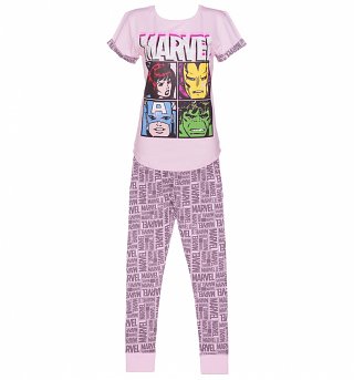 Women's Pink Marvel Comics Characters Pyjamas Women's Pink Marvel Comics Characters Pyjamas