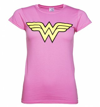 Women's Pink Wonder Woman Logo T-Shirt Women's Pink Wonder Woman Logo T-Shirt