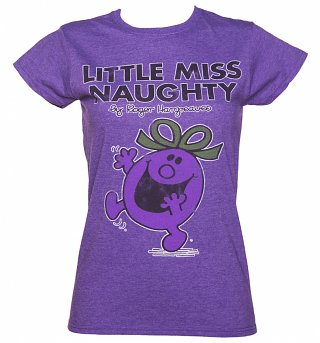 Women's Purple Little Miss Naughty T-Shirt Women's Purple Little Miss Naughty T-Shirt