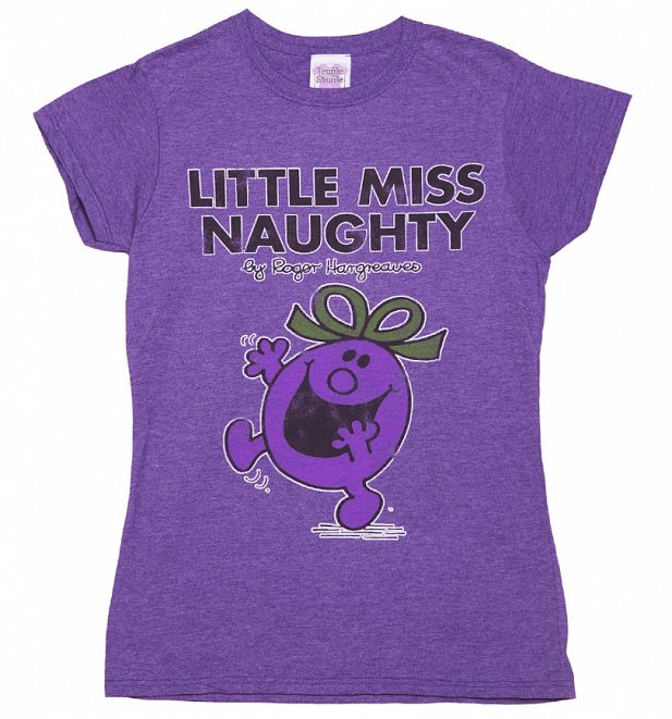 Women's Purple Little Miss Naughty T-Shirt
