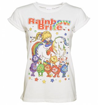 Women's Rainbow Brite And Sprites Rolled Sleeve Boyfriend T-Shirt Women's Rainbow Brite And Sprites Rolled Sleeve Boyfriend T-Shirt