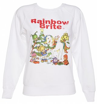 Women's White Rainbow Brite Christmas Scene Jumper Women's White Rainbow Brite Christmas Scene Jumper