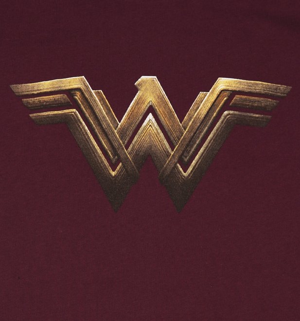 Women's Dark Red Wonder Woman Logo T-Shirt Women's Dark Red Wonder Woman Logo T-Shirt