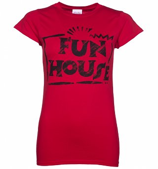Women's Red Team Fun House Logo T-Shirt Women's Red Team Fun House Logo T-Shirt