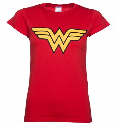 Women's Red Wonder Woman Logo T-Shirt Women's Red Wonder Woman Logo T-Shirt