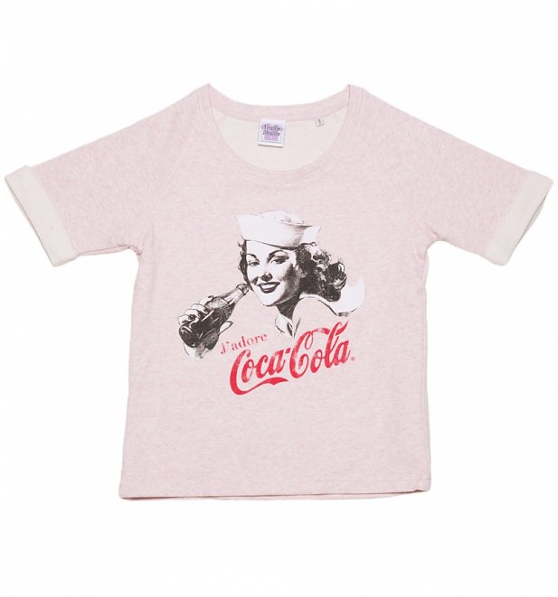 Women's Vintage J'Adore Coca-Cola Short Sleeved Sweatshirt Women's Vintage J'Adore Coca-Cola Short Sleeved Sweatshirt