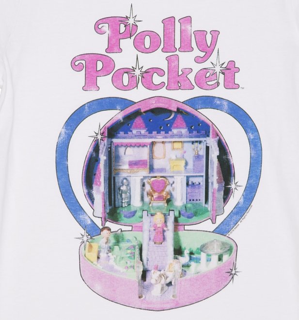 Women's Vintage Polly Pocket Rolled Sleeve Boyfriend T-Shirt Women's Vintage Polly Pocket Rolled Sleeve Boyfriend T-Shirt