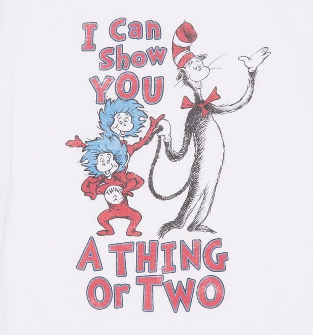 Women's White Dr Seuss Thing Or Two T-Shirt Women's White Dr Seuss Thing Or Two T-Shirt