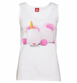 Women's White Fluffy The Unicorn Minions Vest Women's White Fluffy The Unicorn Minions Vest