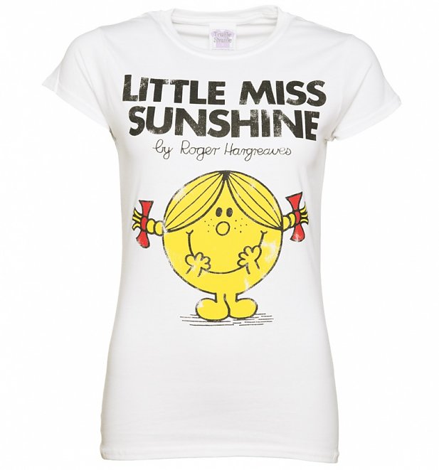 Women's White Little Miss Sunshine T-Shirt Women's White Little Miss Sunshine T-Shirt