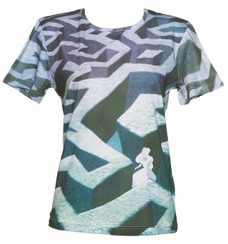 Women's Disney Alice In Wonderland Lost In The Hood Maze Print Oversized T-Shirt from Eleven Paris Women's Disney Alice In Wonderland Lost In The Hood Maze Print Oversized T-Shirt from Eleven Paris