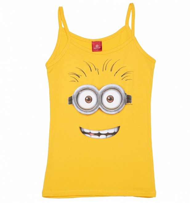 Women's Yellow Dave Minion Strappy Vest Women's Yellow Dave Minion Strappy Vest