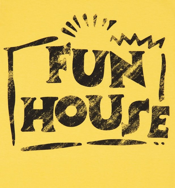 Women's Yellow Team Fun House Logo T-Shirt Women's Yellow Team Fun House Logo T-Shirt