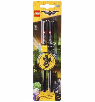 LEGO Batman Set of 2 Pencils with Toppers LEGO Batman Set of 2 Pencils with Toppers