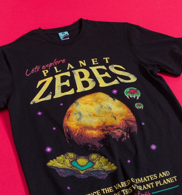 Let's Explore Planet Zebes Black T-Shirt