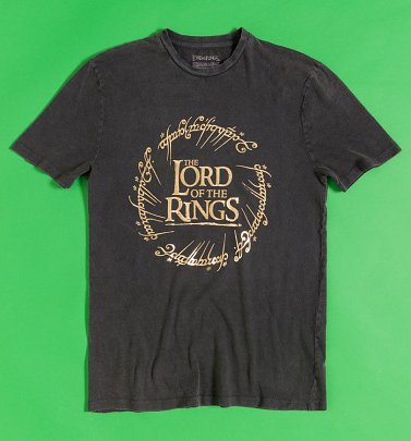 Lord Of The Rings Charcoal Vintage Wash T-Shirt