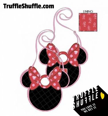 Lougefly Disney Minnie Mouse Quilted Bow Head Cross Body Bag Lougefly Disney Minnie Mouse Quilted Bow Head Cross Body Bag