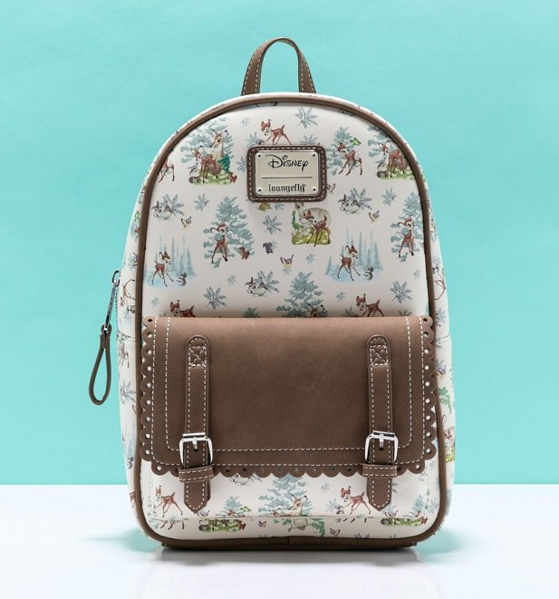 loungefly bambi flower mini backpack