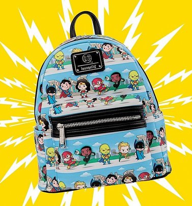 Loungefly DC Superheros Chibi Lineup Mini Backpack