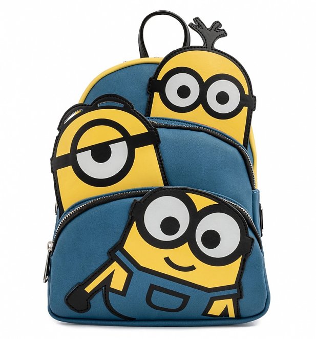 Loungefly Despicable Me Minions Triple Minion Bello Mini Backpack Loungefly Despicable Me Minions Triple Minion Bello Mini Backpack