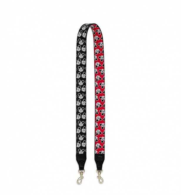 Loungefly Disney All Over Print Mickey Mouse Heads Reversible Bag Strap Loungefly Disney All Over Print Mickey Mouse Heads Reversible Bag Strap