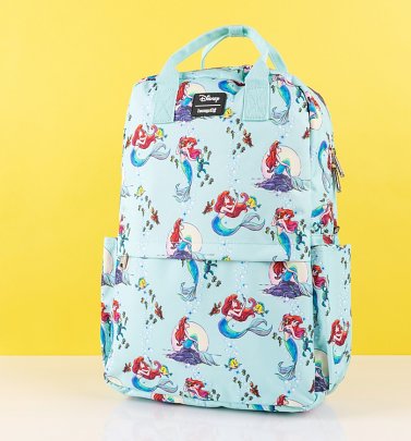 Loungefly Disney Ariel Scenes All Over Print Nylon Backpack Loungefly Disney Ariel Scenes All Over Print Nylon Backpack