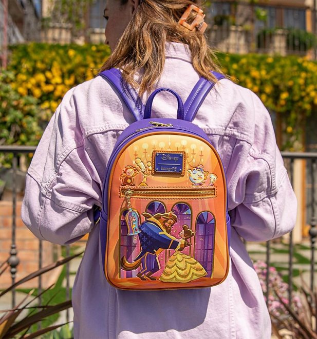 loungefly disney beauty and the beast backpack